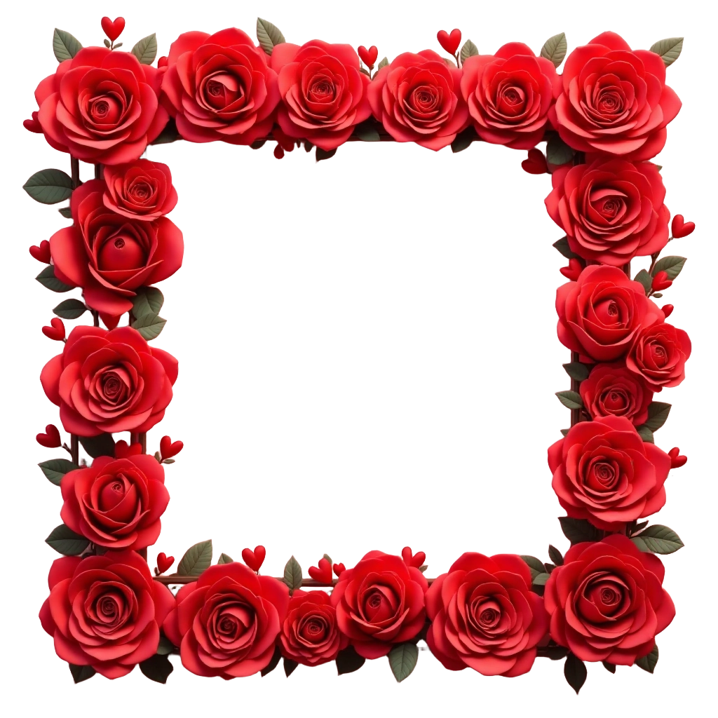 Red Rose Frame